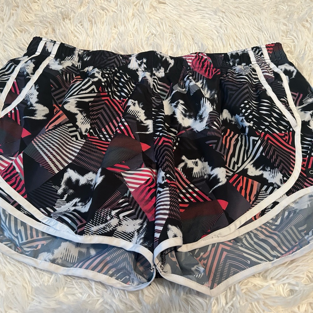 Calvin Klein Black and Pink Patterned Shorts